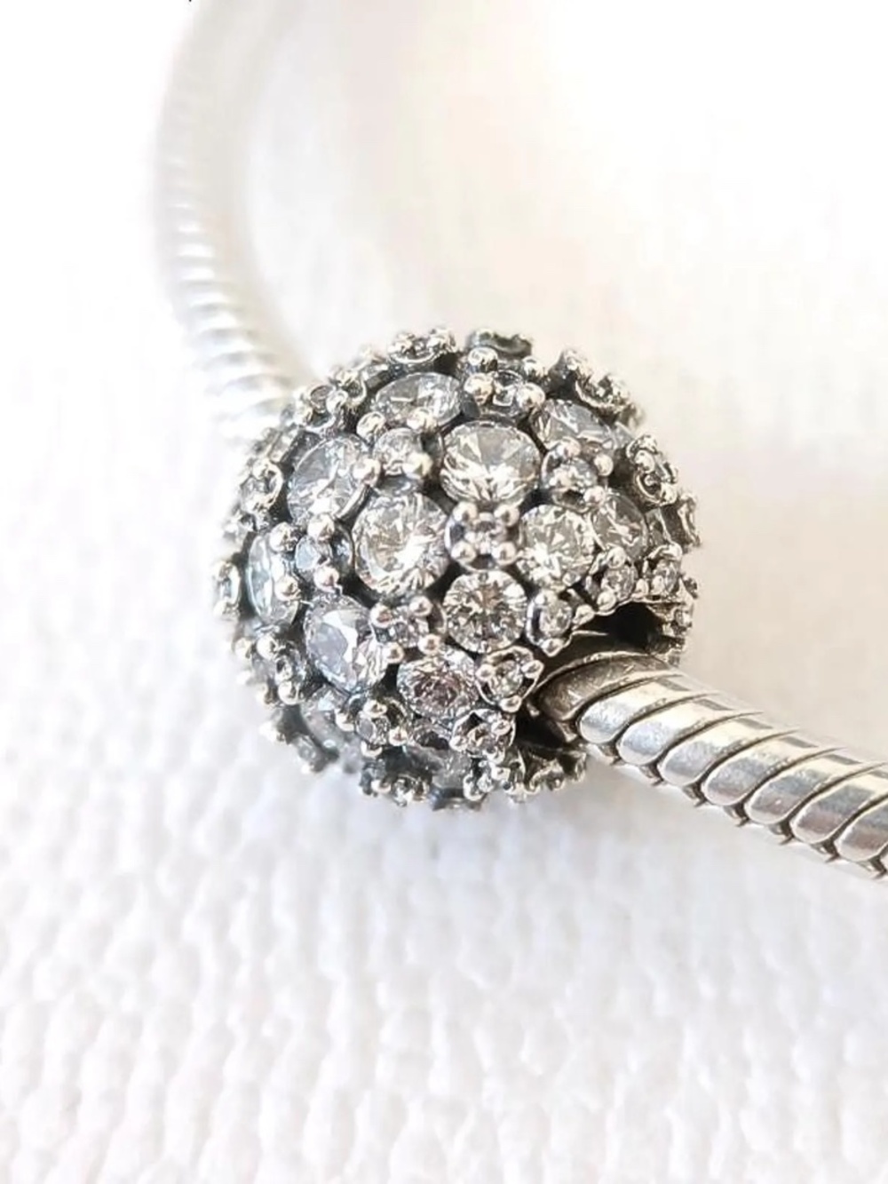 NEW Authentic Sparkling Pavé Round Pink-Red Charm For Pandora Bracelet - Picture 9 of 16